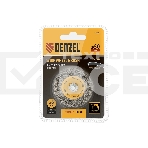 Щетка для дрели Denzel 50 мм, плоская, со шпилькой, нержавеющая витая проволока, фото2