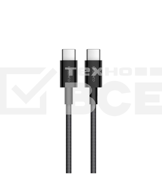 Кабель USB CukTech Type-C to Type-C braided cable（1.5m）3A 60W черный CTC315P