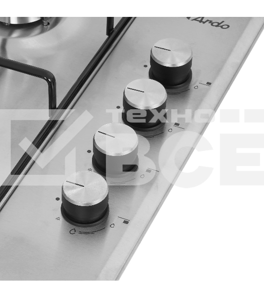 Газовая варочная панель ARDO MHS64GX2 серый металлик