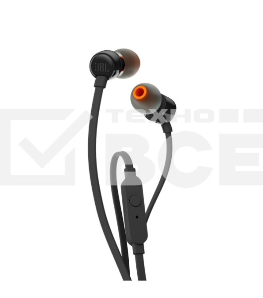 Проводные наушники JBL Tune 110 черный, внутриканальные, Jack 3.5 мм