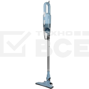Пылесос вертикальный Kitfort KT-586-2 голубой, питание от сети, 400 Вт, уборка сухая, пылесборник 1,2 л
