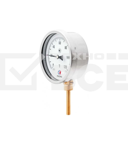 Термометр биметаллический радиальный БТ-52.211 0...120С 1/2' 64 кл.1.5