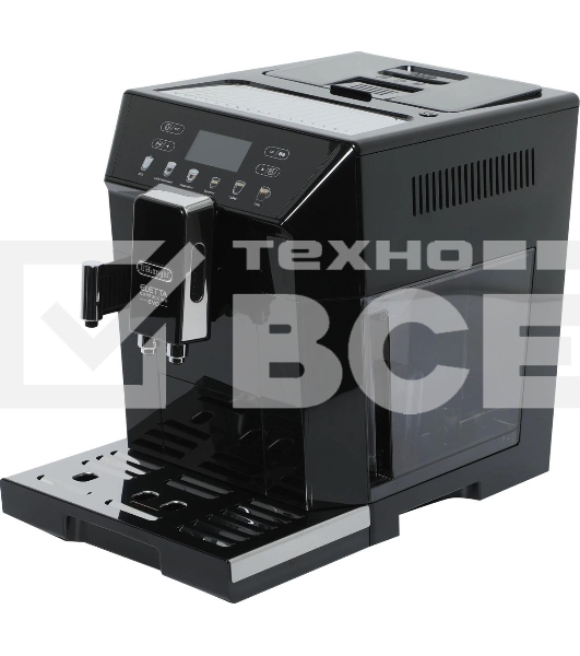 Кофемашина автоматическая DeLonghi ECAM46.860.B черный, исп. кофе - зерновой/молотый, 2 л, 1450 Вт, 15 Бар.