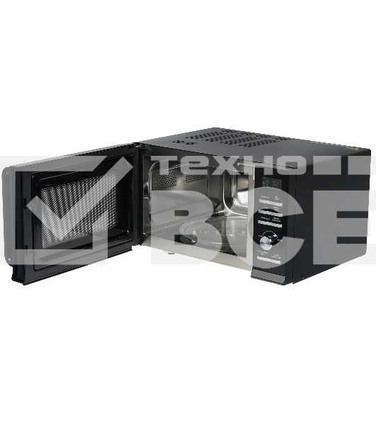 Микроволновая печь BBK 25MWC-991T/B черный/серебристый, 25 л, 900 Вт, переключатели - кнопки, поворотный механизм