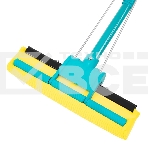 Швабра отжимная Home Palisad 110 см, губка PVA 26х5,5х6 см, телескопическая рукоятка, бирюзовая, фото2