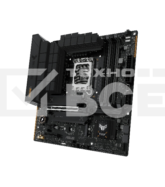 Материнская плата ASUS TUF GAMING B760M-PLUS II, LGA 1700, Intel B760, 4xDDR5, 4xSATA, 3xM.2, 1xPCIe 5.0 x16, 1xPCIe x4, 1xPCIe x1, 1xUSB-A 3.2 Gen 2, 2xUSB-A 3.2 Gen 1, 4xUSB 2.0, 1xUSB-C 3.2 Gen 2x2, 1x2.5Gb LAN, 5x3.5 мм, 7.1, mATX