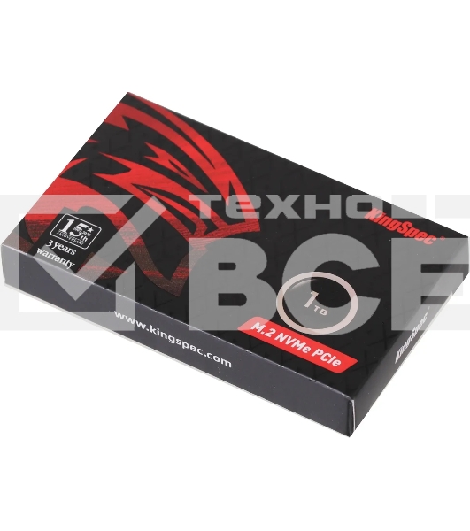 Накопитель SSD M.2 KingSpec NX-1TB, PCIe 3.0 x4, NVMe, R/W 3400/3100