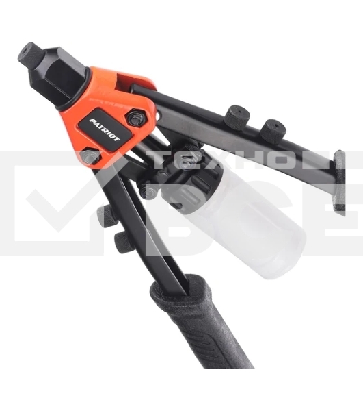 Заклепочник PATRIOT RDP 280, двуручный, компактный, контейнер, заклепки (по 15шт х 2,4-3,2-4,0-4,8 мм)