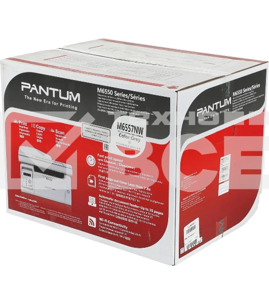 МФУ лазерный Pantum M6557NW, A4, ч/б, печ. до 22 стр/мин., скан. до 22 стр./мин., 1200 x 1200 dpi, USB, RJ-45, Wi-Fi