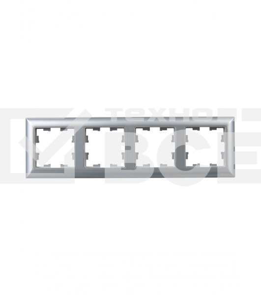 Рамка 4-местная IEK BRITE РУ-4-Бр DECOR 3D-форма алюминий
