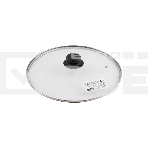 Крышка с ручкой стеклянная MALLONY 28 см., с метал/обод, паровыпуск, низ. (987019), фото 1