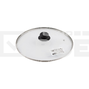 Крышка с ручкой стеклянная MALLONY 28 см., с метал/обод, паровыпуск, низ. (987019)