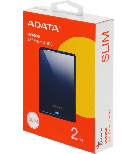 Внешний HDD 2.5' ADATA HV620S, 2TB, USB 3.2 Gen 1 Type-A, 5400 rpm, темно-синий