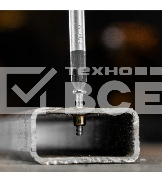 Заклепки резьбовые Denzel стальные, оцинкованные, М3, пластиковый кейс, 200 шт.