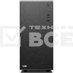 Компьютчерный корпус CBR mATX Minitower V500, без БП, 1хUSB 3.0, 2хUSB 2.0, HD Audio+Mic, закаленное стекло, черный [PCC-MATX-V500-WPSU, фото7