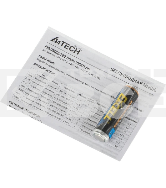 Мышь беспроводная A4Tech Fstyler FG30S серый/оранжевый, 2000 dpi, радиоканал, USB, кнопки - 6