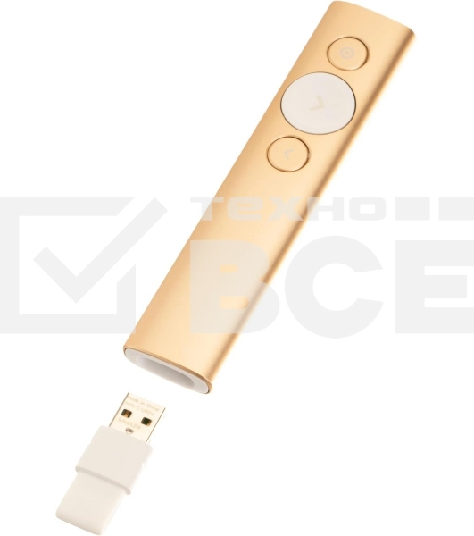 Презентер беспроводной Logitech Spotlight золотистый, радиоканал, USB, кнопки - 3