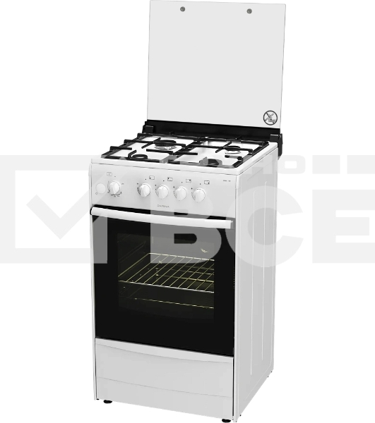 Плита газовая Darina 1B1 GM 441 008 W белый/черный, конфорок 4 шт, духовка 50 л, 50 см x 85 см x 51 см