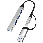 USB-концентратор Digma DHUB-4USB-AC-2.0, USB-C + USB-A, USB 2.0 4 портов, USB, фото 1
