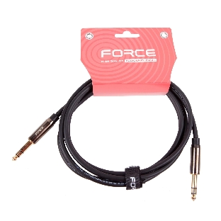 Кабель аудио FORCE FLC-02/21/4' TRS Jack - 1/4' TRS Jack, высококачественный, балансный, диаметр 6 мм, металлические корпуса, позолоченные разъемы, длина 2 м