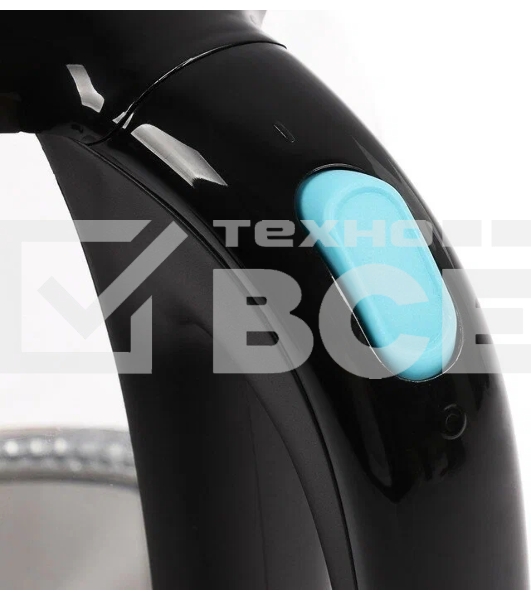 Чайник электрический Kitfort КТ-625-1 1.7л. 2200Вт черный/голубой (корпус: стекло)