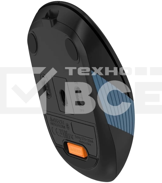 Мышь беспроводная A4Tech Fstyler FB10CS черный/синий, 2000 dpi, радиоканал, Bluetooth, USB, кнопки - 4