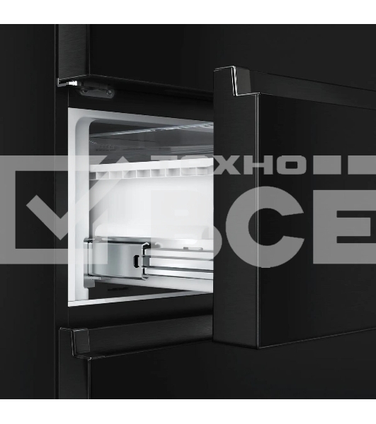 Холодильник Hisense RT641N4AF1 черный, двухкамерный, 366/169, морозилка снизу, Total No Frost