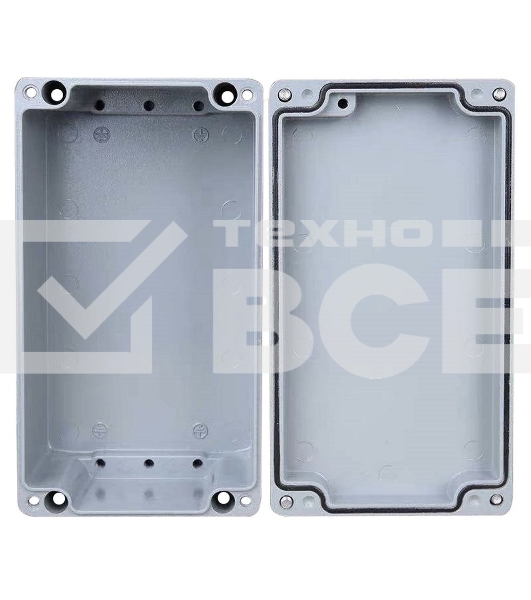 Корпус ACD XG387 Metal case IP65, 200*120*80mm, металлический, 3 отверстия (28 + 28 + 23мм) с резиновыми заглушками, цвет серебристый, совместим с Raspberry Pi 3B, 3B+, 4, Orange Pi