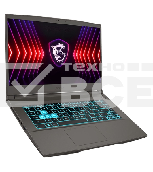Ноутбук MSI Thin 15 B12VE-2836XRU серый Intel Core i7-12650H/16Gb/SSD1Tb/RTX 4050 6Gb/15.6