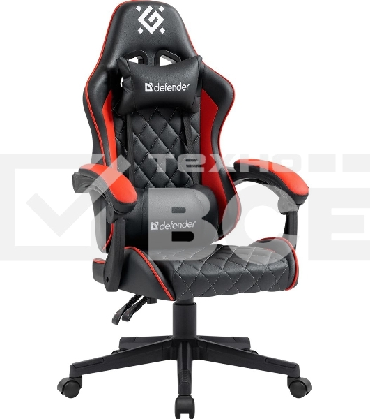 Кресло игровое Defender Majestic черный/красный, класс 4, PU