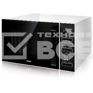 Микроволновая печь BBK 25MWC-992T/WB белый/черный 25 л, 900 Вт, поворотный механизм, кнопки