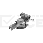 Тиски слесарные Denzel BVH-200, 200 мм, поворотные, стальная направляющая, с наковальней, фото8