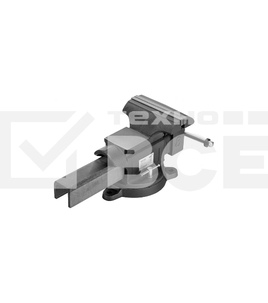 Тиски слесарные Denzel BVH-200, 200 мм, поворотные, стальная направляющая, с наковальней