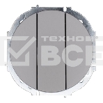 Выключатель 3-кл. СП OSEN механизм серый матовый LEZARD 743-7488-109, фото 1