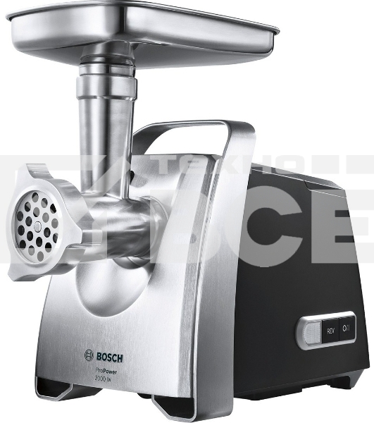 Мясорубка электрическая Bosch MFW68680 черный, 2200 Вт, 4.3 кг/мин, реверс, защита от перегрузки, насадки - 5