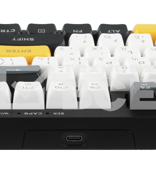 Клавиатура проводная Ritmix RKB-587BL синий-белый-оранжевый