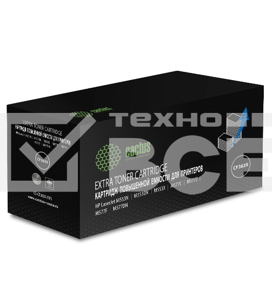 Картридж лазерный Cactus CS-CF363X-MPS пурпурный (18000 стр.) для HP CLJ M552dn/M553dn/M553N/M553x