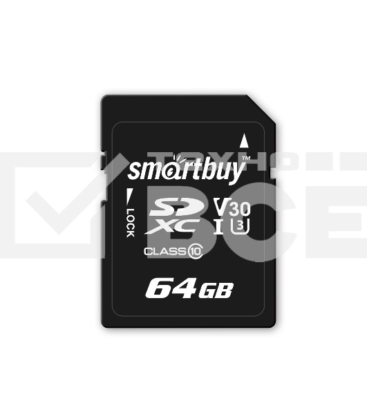 Флеш карта microSDXC Smartbuy 64Gb Class 10 UHS-1 (без адаптера)