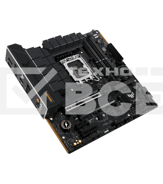 Материнская плата ASUS TUF GAMING B760M-PLUS II, LGA 1700, Intel B760, 4xDDR5, 4xSATA, 3xM.2, 1xPCIe 5.0 x16, 1xPCIe x4, 1xPCIe x1, 1xUSB-A 3.2 Gen 2, 2xUSB-A 3.2 Gen 1, 4xUSB 2.0, 1xUSB-C 3.2 Gen 2x2, 1x2.5Gb LAN, 5x3.5 мм, 7.1, mATX