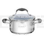 Кастрюля Maunfeld LAURA MCS22S08GR из нержавеющей стали со стеклянной крышкой, 18 см, 2,2 л., фото 1
