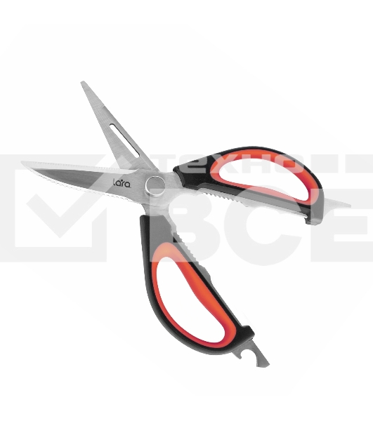 Ножницы LARA LR05-94 BLISTER 24,5 см 8 в 1 прорезиненные ручки, сверхострая заточка, нержавеющая сталь