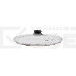 Крышка с ручкой стеклянная MALLONY 28 см., с метал/обод, паровыпуск, низ. (987019), фото2