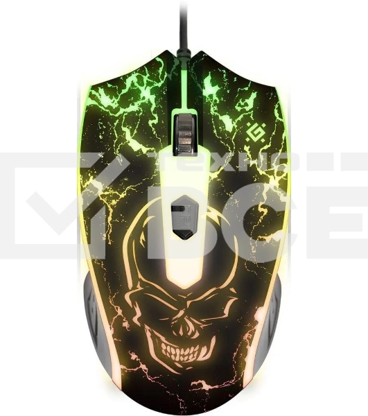 Мышь проводная Defender Overmatch GM-069 черный, 2400 dpi, USB, кнопки - 4