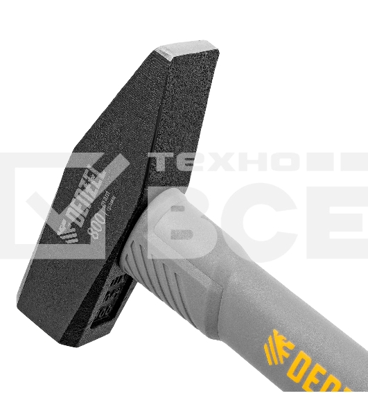 Молоток слесарный Denzel 800 г, кованый, фибергласовая рукоятка c TPR покрытием