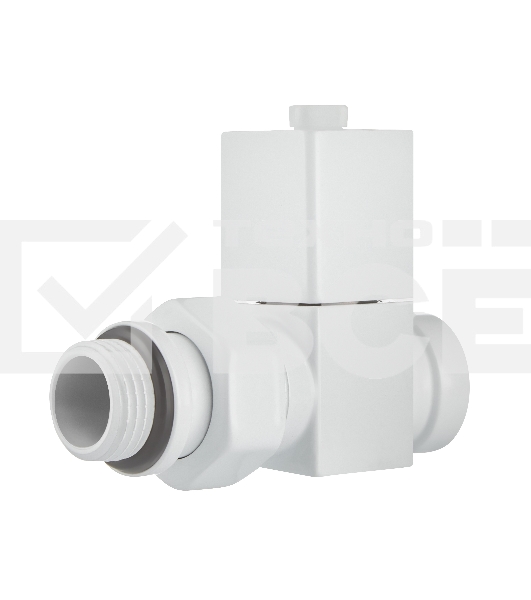 Набор дизайн-вентилей Royal Thermo CUBE, прямой (белый) 1/2