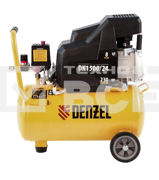 Компрессор воздушный Denzel DK1500/24,Х-PRO (58063) 1,5 кВт, 230 л/мин, 24 л