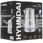 Чайник электрический Hyundai HYK-S3020 1.7 л, 2200 Вт, серебристый матовый/черный (корпус: металл), фото5