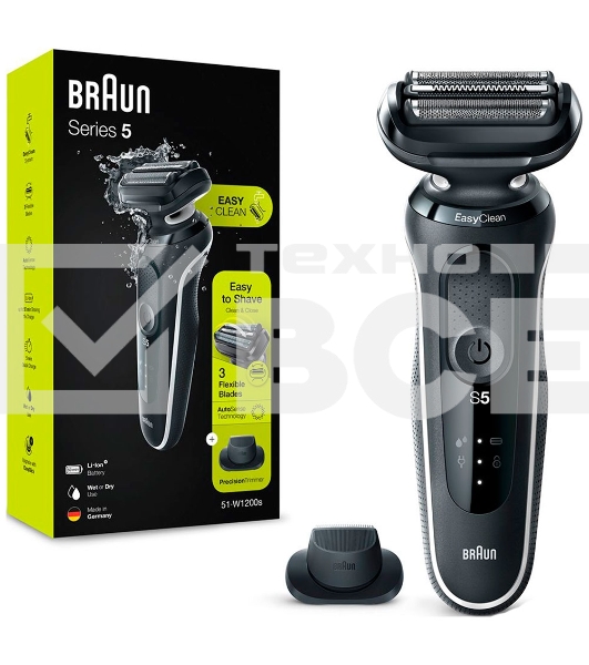 Электробритва Braun S5 51-W1200S Black/White Wet&Dry