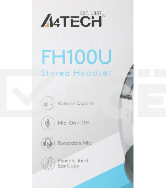 Гарнитура проводная с микрофоном A4Tech Fstyler FH100U белый/черный 2м