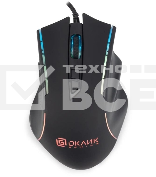 Комплект клавиатура + мышь Оклик GMNG 700GMK клав:черный мышь:черный USB Multimedia LED